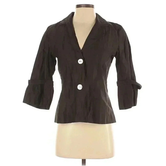 Chico's Brown Blazer Size SM 0) - Picture 1 of 2